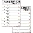 Boho Daily Schedule Charts- Laminated 14x19.5 – Dry Erase Classroom Posters and Decorations, Back to School Supplies, Teachers’ Posters for Preschool, Kindergarten, Elementary Classes, Homeschool