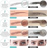Aresvns 4D Eyebrow Tattoo Stickers 77 Pairs Brown Waterproof Lasting 3-5 Days view 7