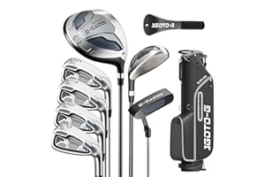 1GoTo-G 9 Pieces Golf Clubs Set for Men - Complete Mens Golf Clubs Full Set Right/Left Handed Includes Stand Bag with Rain Hood, 1# Drive, 5# Hybrid 5# 7# 9# PW# Irons and Putter