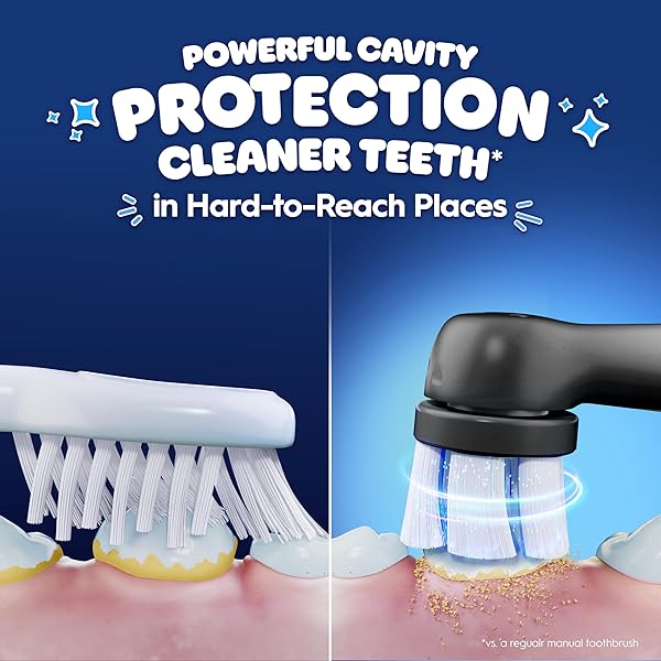 ORAL-B IO KIDS LIMITED RECHARGEABLE ELECTRIC POWERED TOOTHBRUSH, SPIDERMAN WITH 1 GENTLE CARE BRUSH HEAD – AUTOMATIC PRESSURE SENSOR TO PROTECT GUMS – 3 CLEANING SETTINGS – 2 MIN MUSIC TIMER