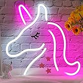 XIYUNTE Unicorn Neon Signs for Wall Decor, Colorful Unicorn Led Signs for Girls Room, USB Powered Unicorn Neon Lights for Bedroom Kids Room Party Birthday Decoration, Perfect Gifts for Christmas