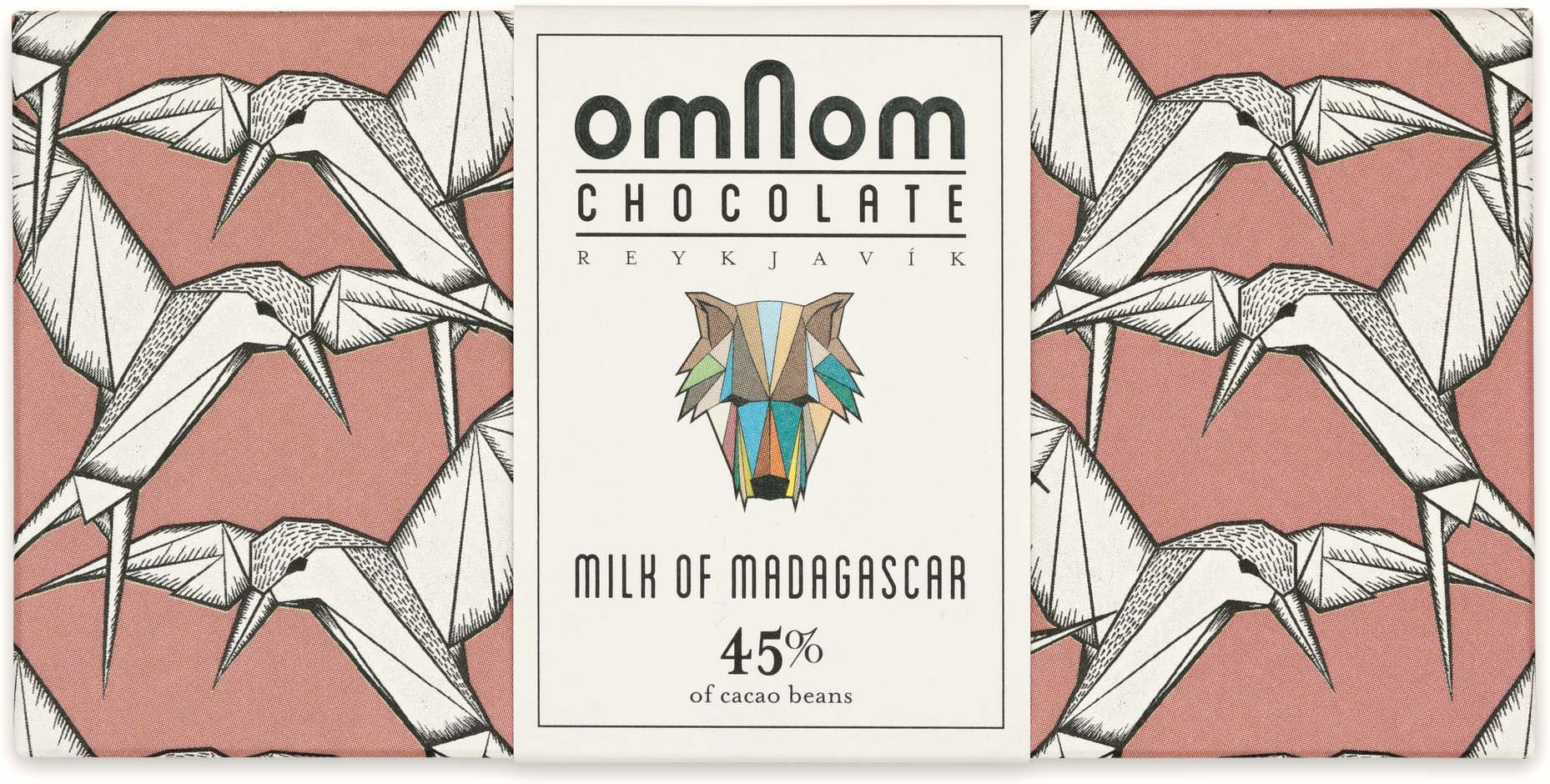Delicious Milk of Madagascar 45% Cacao Chocolate Bar by OMNOM | Award Winning Gourmet Chocolate with Artisanal Taste | Perfect for Self Indulgence or as a Chocolate Gift Set | 60 gms each | Pack of 10