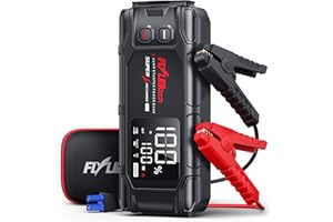 FLYLINKTECH Car Battery Jump Starter, 6000A Peak 26800mAh Jump Start Battery Pack(for All Gas or up to 12L Diesel),12V Jump B