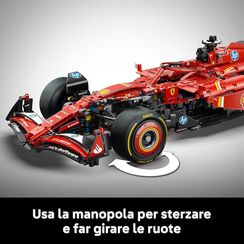 Technic Monoposto F1 Ferrari SF-24 - Modello di Auto Formula 1 da Collezione in Scala 1:8 con Motore V6, Cambio, Sterzo e DRS, Idea Regalo per Adulti, Uomo e Donna Fan Sport Motoristici 42207