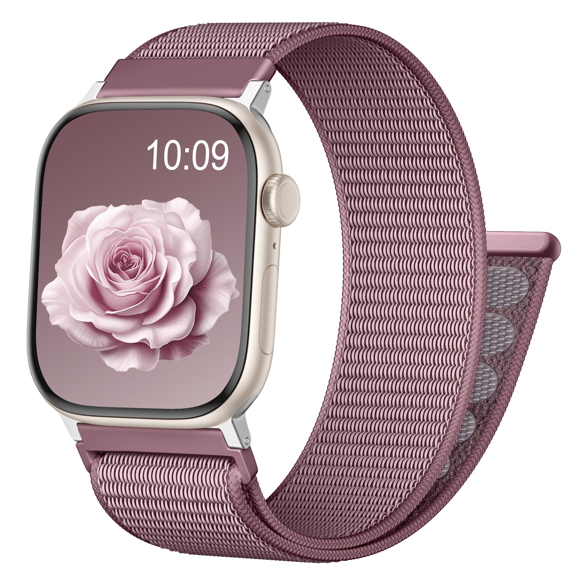 Zedoli Nylon Sport Loop Band Compatible with Apple Watch Bands 44mm 46mm 45mm 49mm 42mm Women Men, Soft Stretchy Braided Elastic Strap for iWatch Series 11 10 9 8 7 6 5 4 3 SE Ultra 2 3, Smoky Purple