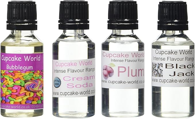 Cupcake World Food Flavourings Bubblegum/Cream Soda/Black