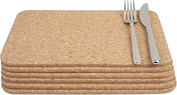 T G Fsc Certified Cork Rectangular Table Mats Surface Protectors