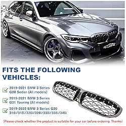 BILLDIO G20 Grill - Chrome Kidney Grille Compatible
