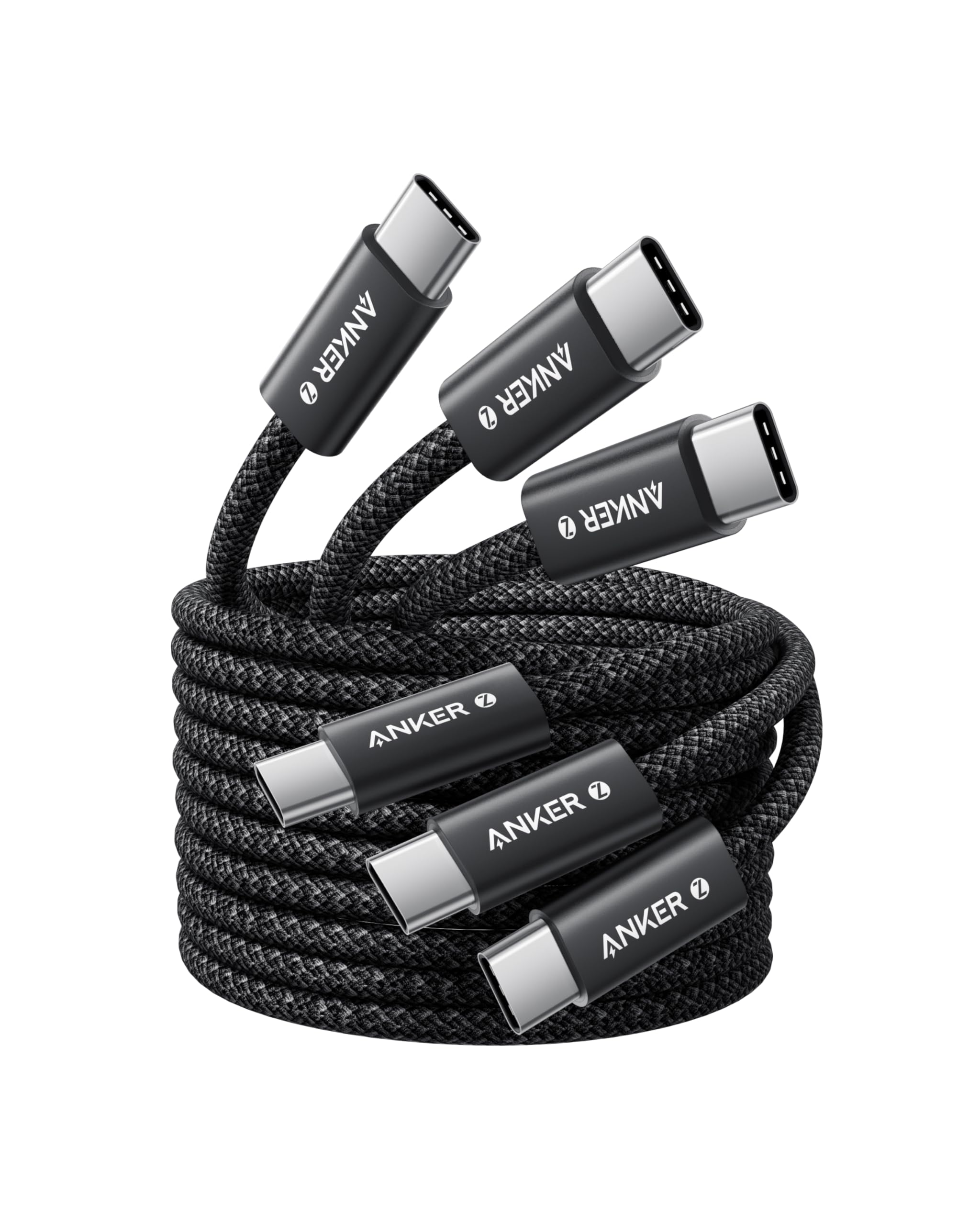 Anker 240W USB C auf USB C Kabel, [3 Stück 1,5m] PD 3.1 Schnellladekabel USB C Kable, USB C Ladekabel für iPhone 17 Pro Max/iPhone Air/16/15 Serie, Samsung Galaxy S25/S24, MacBook Pro/Air, iPad Pro