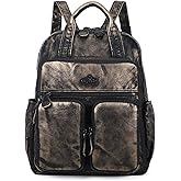 Angel Kiss Backpack Purse for Women Soft Washed Leather Multi Pocket Casual Travel Backpacks…