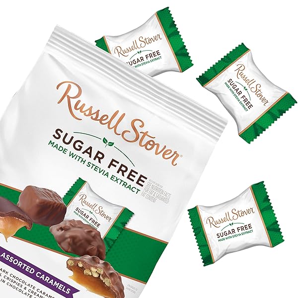 RUSSELL STOVER SUGAR-FREE ASSORTED CHOCOLATE CARAMELS, 1.1 POUND (PACK OF 1)
