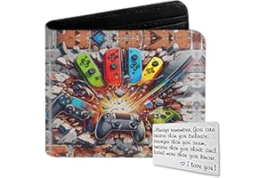 Roacap Kids Wallet for Boys, Cool Wallets for Teen Son Ages 4 5 6 7 8 9 10 11 12 13 14 15 16, Leather Bifold Purse for Kid, Christmas Birthday Gift for Video Game Gaming Gamer Teenage