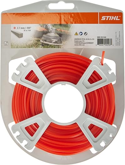 Stihl Square Mowing Line 2.7 mm 32.0 m Orange