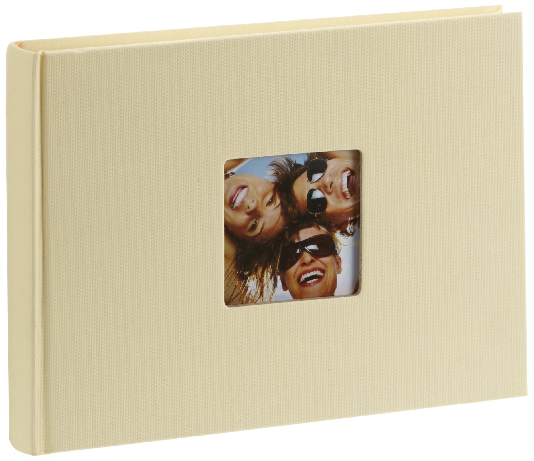 walther design Photo Album Cream 22 x 16 cm with Cover Punching, Fun FA-207-H