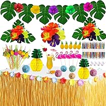 Conjunto de decorações de festa de luau tropical, lembrancinhas de ...