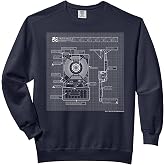 Ghostbusters Proton Pack Schematics Comfort Colors Adult Sweatshirt
