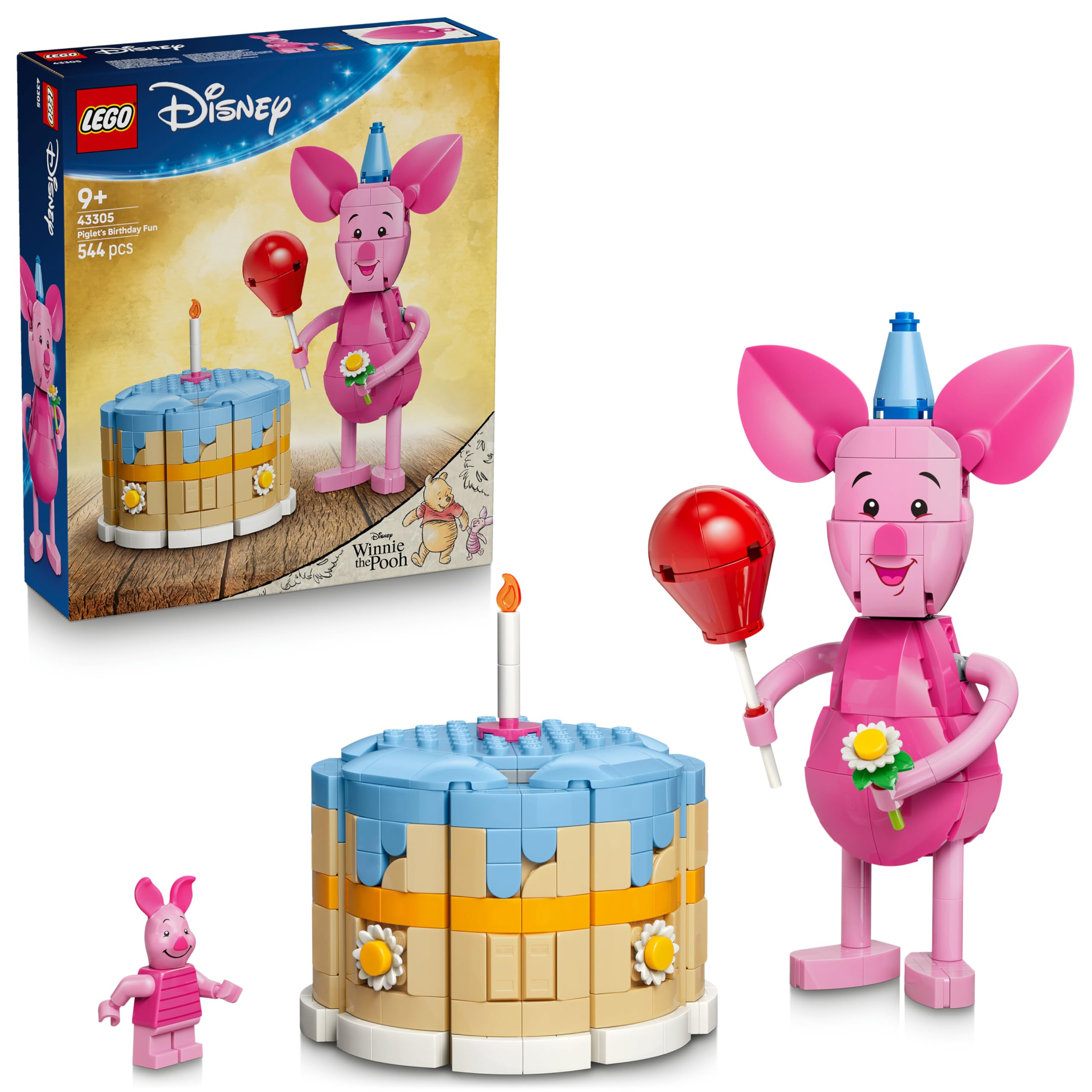 LEGO | Disney Ferkels Geburtstagsspaß - Spielzeug mit niedlicher Tierfigur, Geburtstagskuchen & Sammler Minifigur - Geschenkidee für Mädchen ab 9 Jahren & Fans - 43305