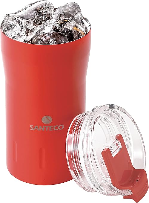 Amazon シービージャパン タンブラー ふた付き 真空断熱 サンセット オレンジ 310ml ロック式飲み口 Karibaタンブラー Santeco タンブラーグラス オンライン通販