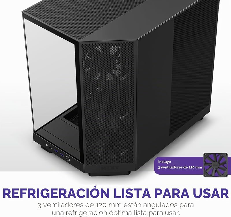 H6 Flow - Compact ATX Dual Camera PC Case - Preto