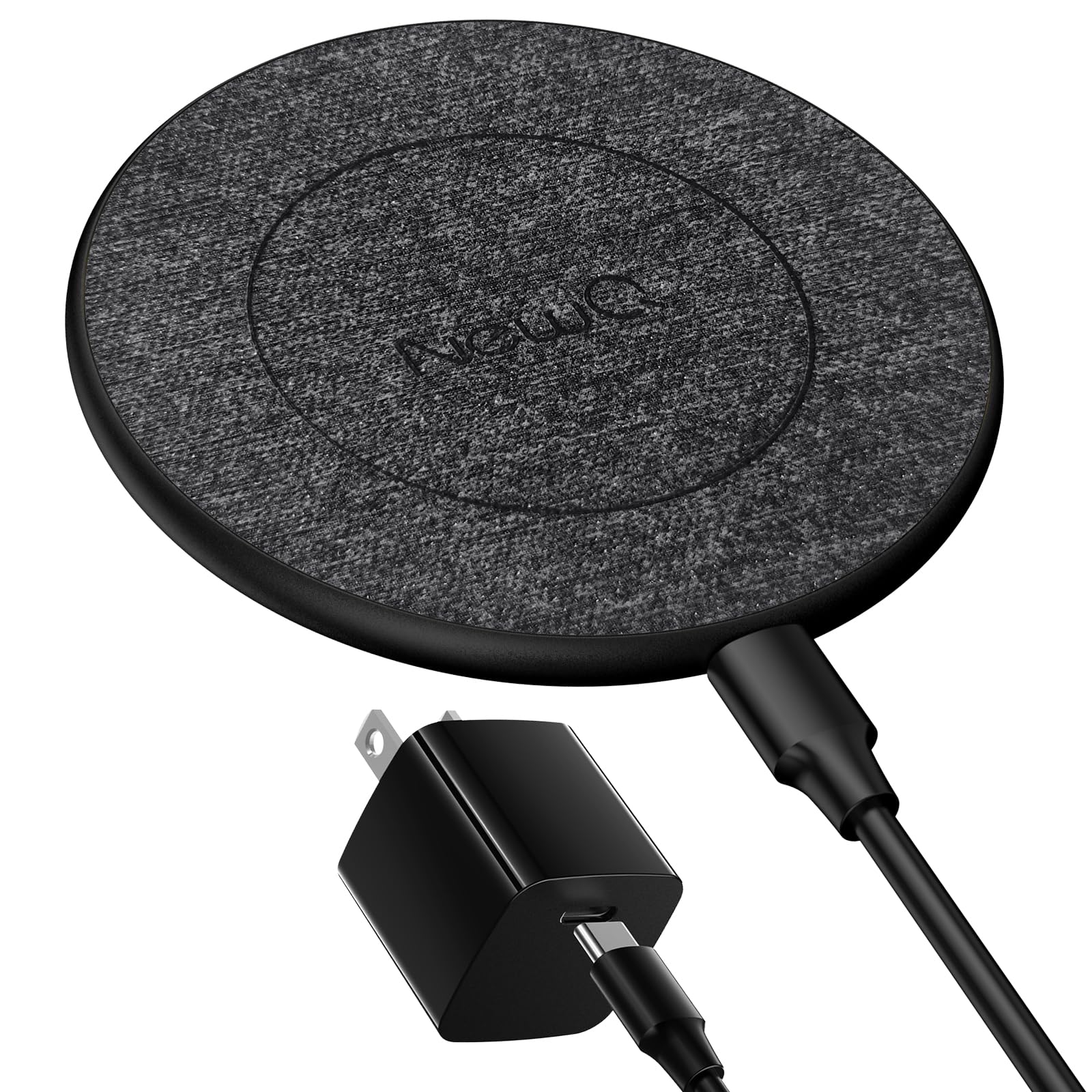 Wireless Charging Pad with Wall Charger, 15W Max Wireless Charger for iPhone 15/14/13/12/11/X/8 Mini/SE/Pro/Max/Plus, S23/S22/S21/S20/S10/S9/S8/S7/Note20/10/9/8, Air Pods/Pro, 1 Pack