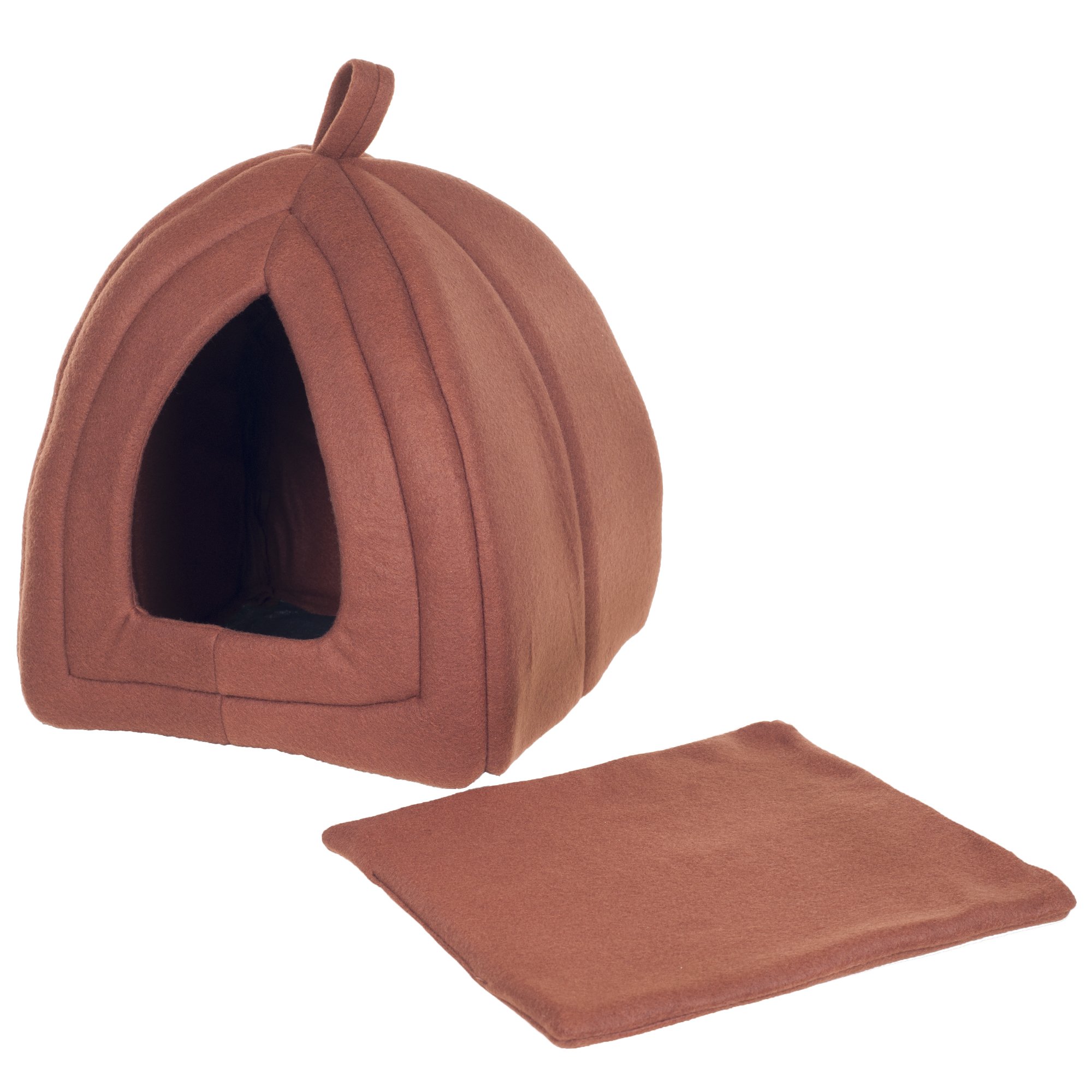 PETMAKER Cozy Kitty Tent Igloo Plush Enclosed Cat Bed 886511649644 eBay