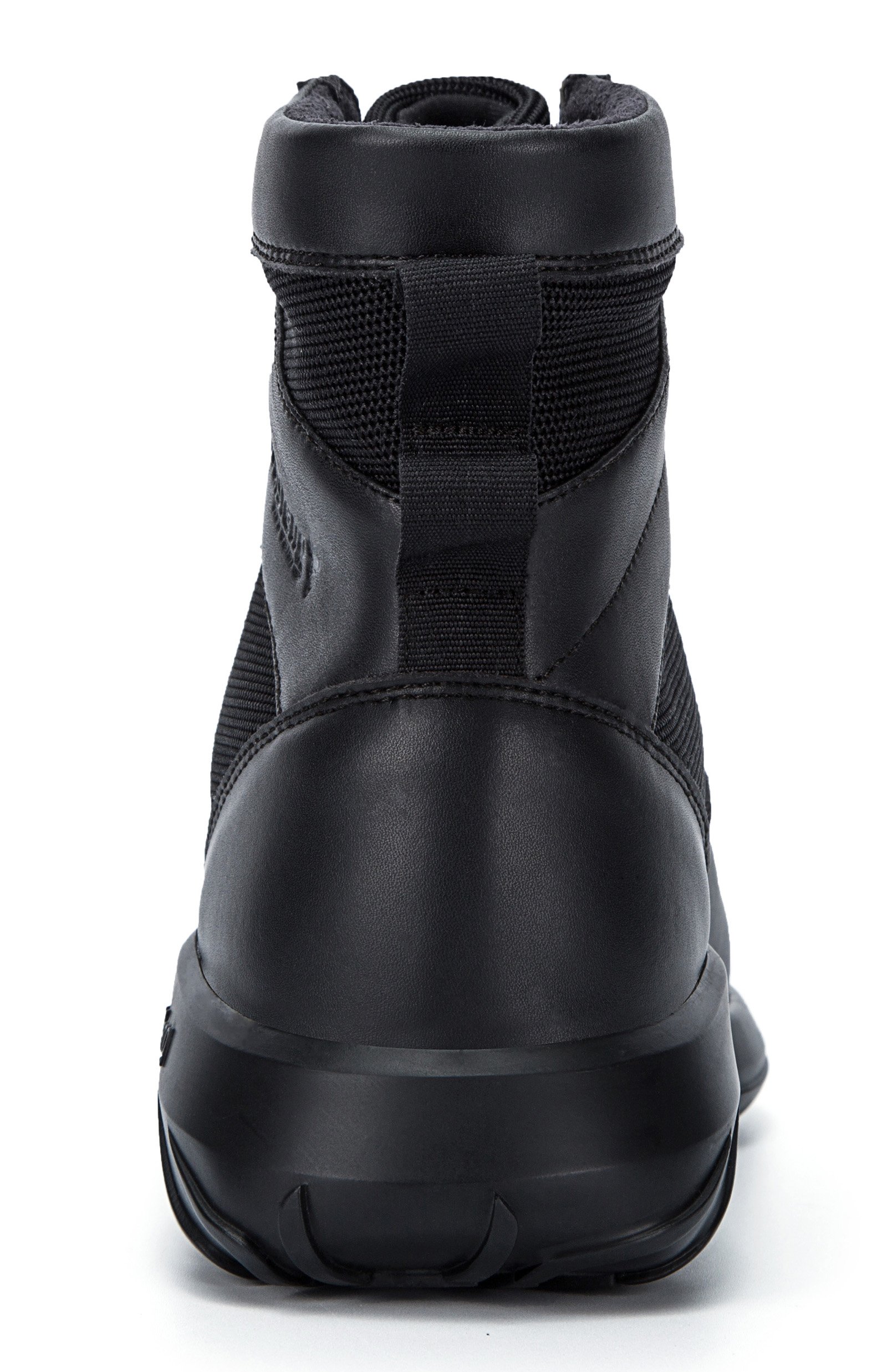 Mens Womens Unisex Ankle Boots Lace Up Cushioning Black Leather Winter Snow Shoes (4 UK, Black)