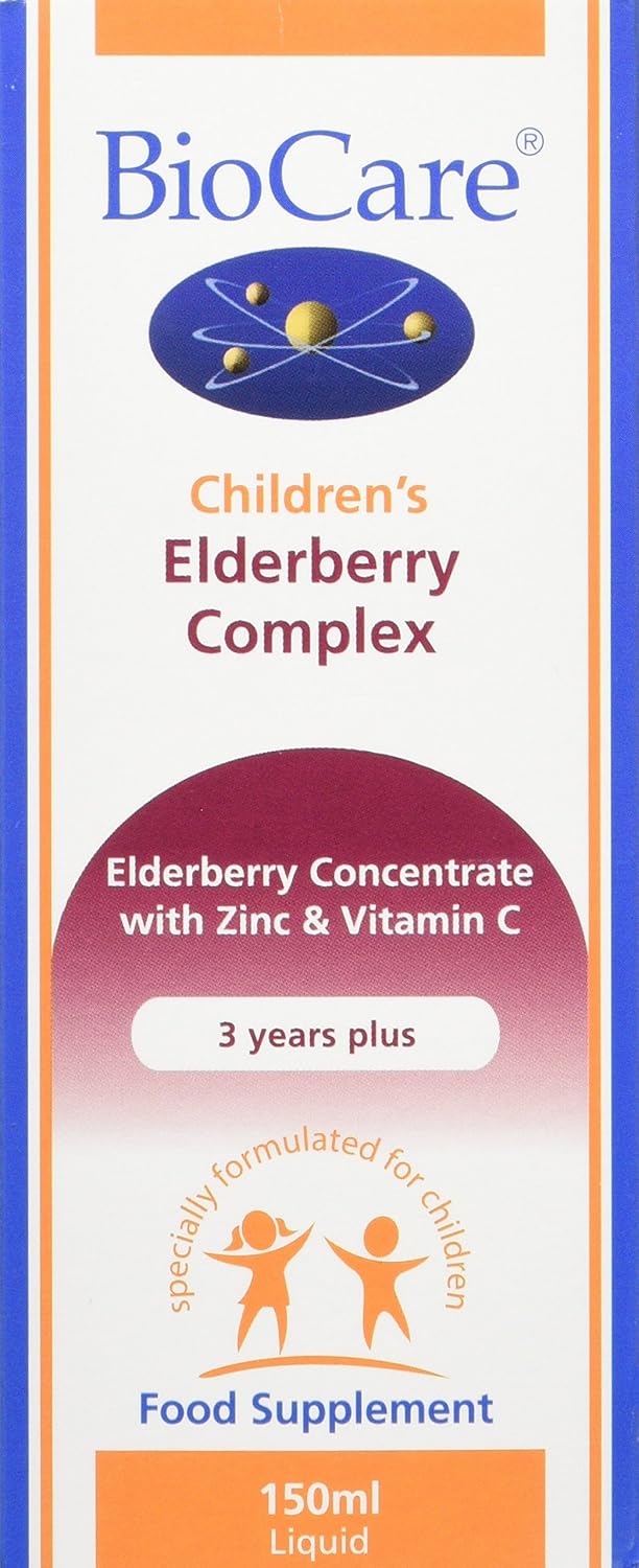 BioCare Children's Elderberry Complex - Especially Designed for Children - Immune Support Liquid with Vitamin C and Zinc - 150ml