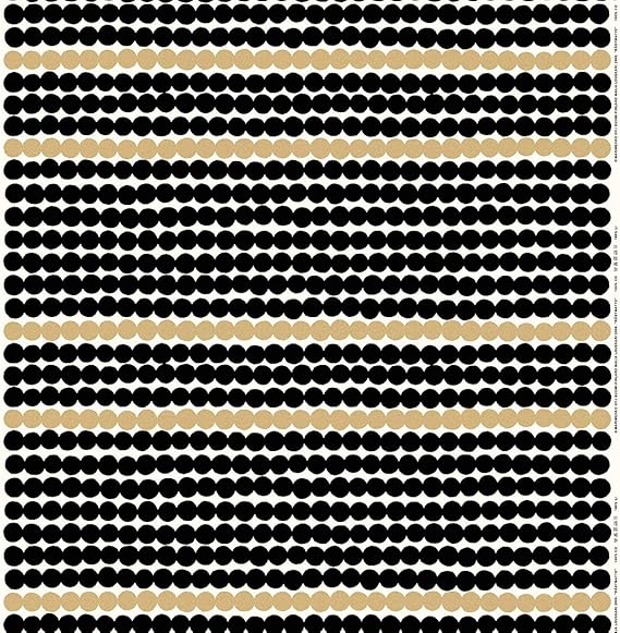 マリメッコ ファブリック生地 ラシィマット 129 ホワイト ゴールド ブラック 10cm単位カット販売 129 Cotton Fabric Rasymatto Hw ヘビーウェイトコットン マリメッコ生地 並行輸入品 布 生地 通販 Amazon