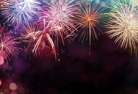 Amazon 7 5フィート カラー 花火背景 写真 抽象 夜空 写真 背景 パーティー バックペーパー 背景布 通販