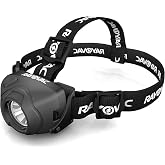 Rayovac Virtually Indestructible LED Headlamp Flashlight, Headlight Flashlight - High Mode LED for Running, Camping and Safety Uses