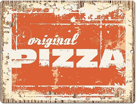 Amazon Com Original Pizza Chic Sign Rustic Shabby Vintage Style