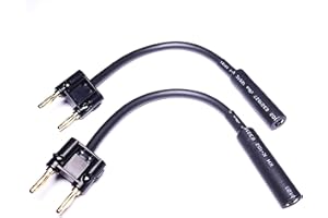 CNCESS CESS-081 Dual Banana Plugs to 1/4 TS Jack Speaker Cable Adapter, 2 Pack