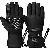 MORXPLOR Ski Snow Gloves for Men Women,3M Thinsulate Insulated Warm Winter Snowboard Windproof Winter Touchscreen Snowmobile Gloves for Cold Weather
