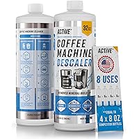 Coffee Machine Descaler Descaling Solution - 32oz (8 Uses) Compatible with Keurig, Nespresso, Breville, Delonghi, Jura, Ninja