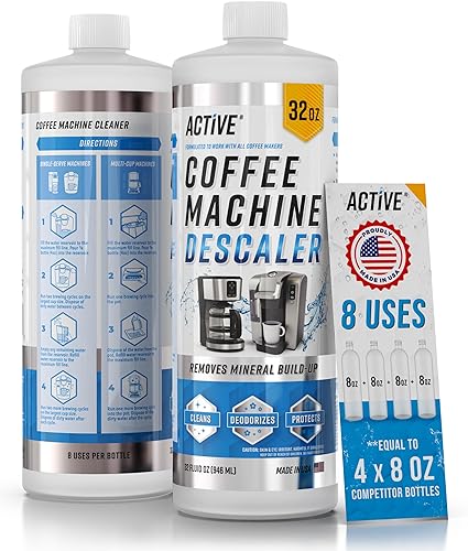 ACTIVE Coffee Machine Descaler Descaling Solution 32oz (8 Uses