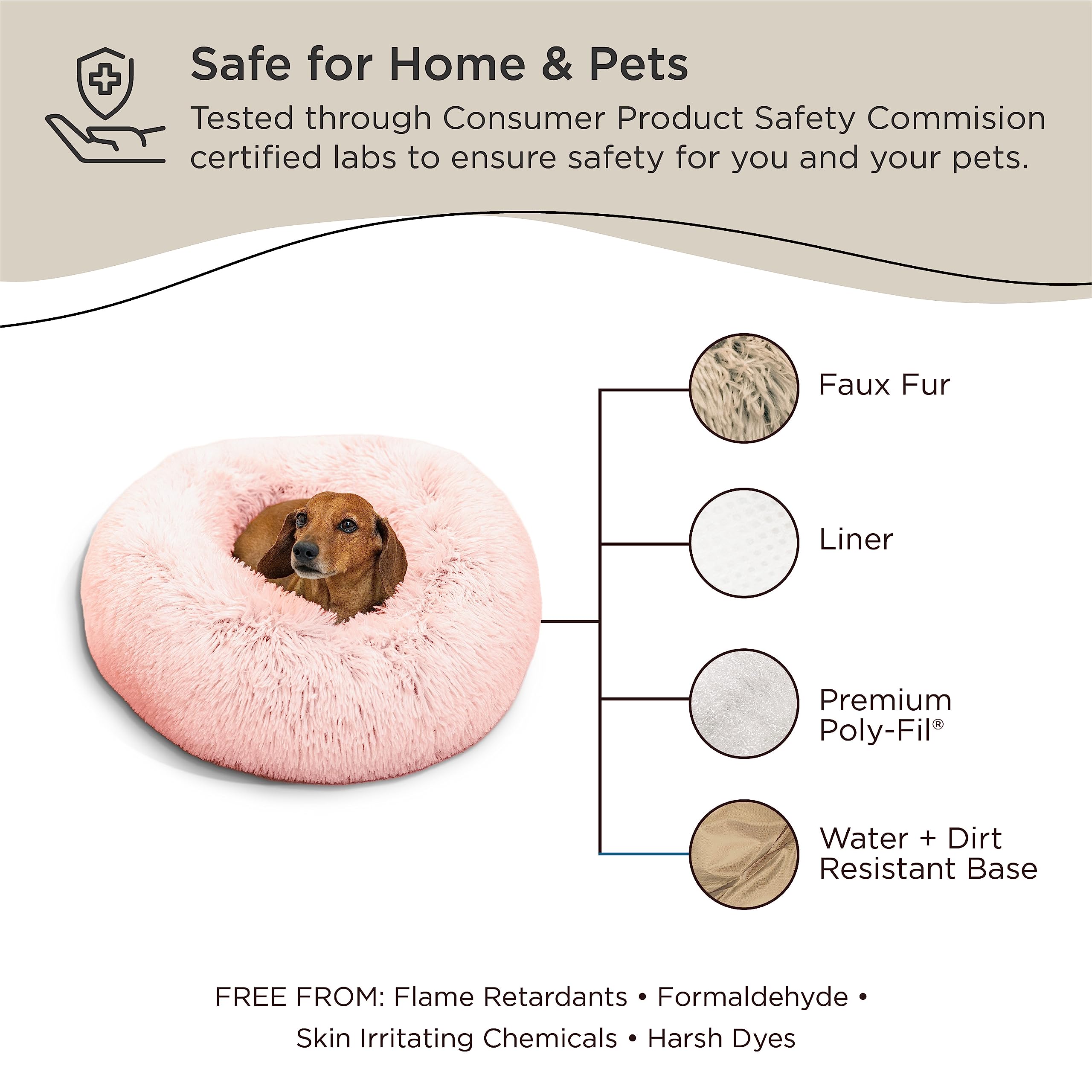 Best Friends by Sheri The Original Calming Donut Cat and Dog Bed in