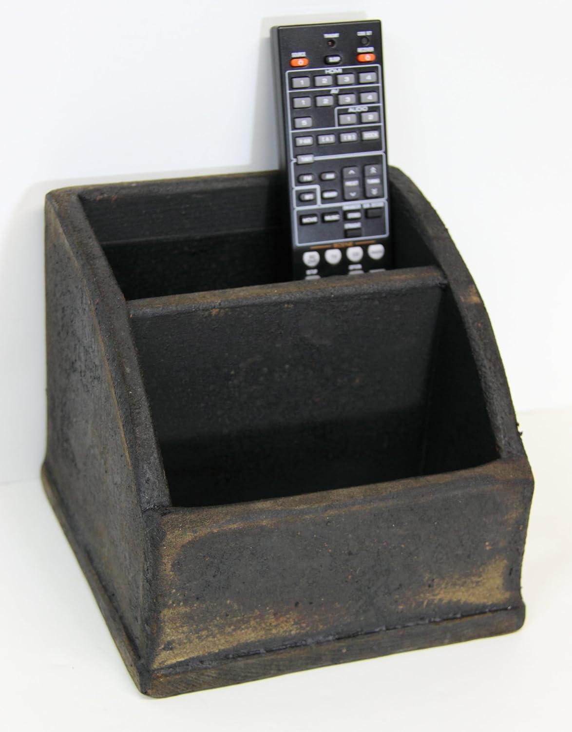 Wood Remote Holder Catch All Large Home & Kitchen