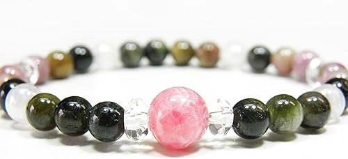 Amazon 10月の誕生石トルマリンとインカローズの身体を温める組み合わせブレス Lucky10c 母の日 ギフト お祝い ブレスレット 通販