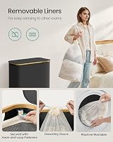 SONGMICS 150L Laundry Basket with 3 Compartments Lid 60x38.5x70.5 cm view 5