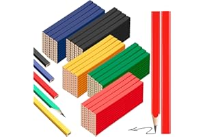 200 Pieces Carpenter Pencils, Octagonal 5 Colors Hard Black Carpenter Pencils Construction Pencils for Woodworking Marking an