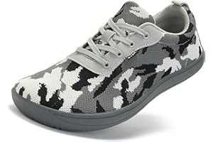 ZYEN Wide Toe Box Barefoot Shoes for Men Camo Walking Shoes Zero Drop Minimalist Sneakers Size 7-14