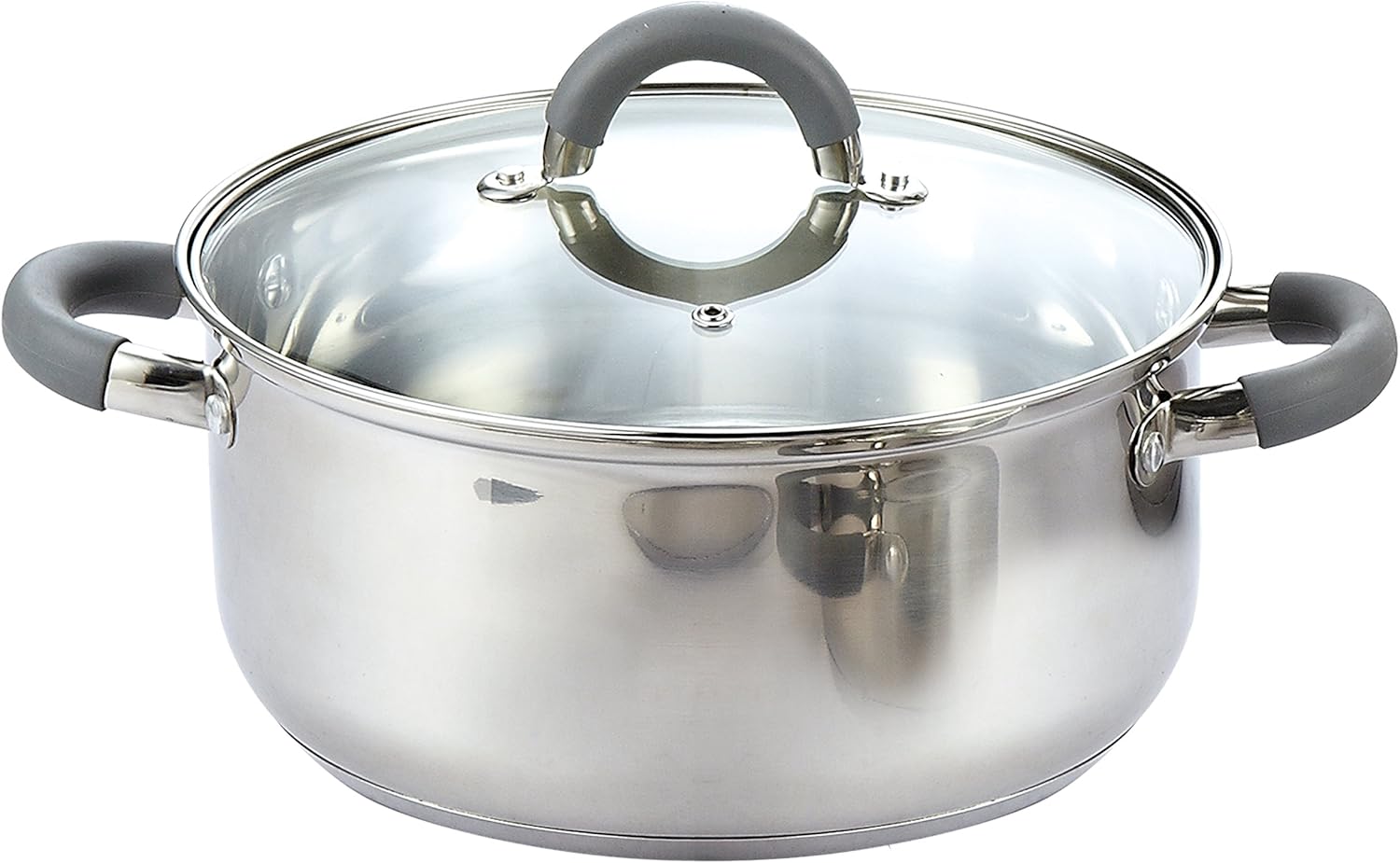 Cook N Home 2410 Stainless Steel 12-Piece Cookware Set, Silver: Kitchen & Dining