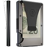 The Ridge Wallet - Slim Minimalist Compact Wallet and Card Holder| RFID Protected Front Pocket Wallets | Integrated Money Clip | Gunmetal