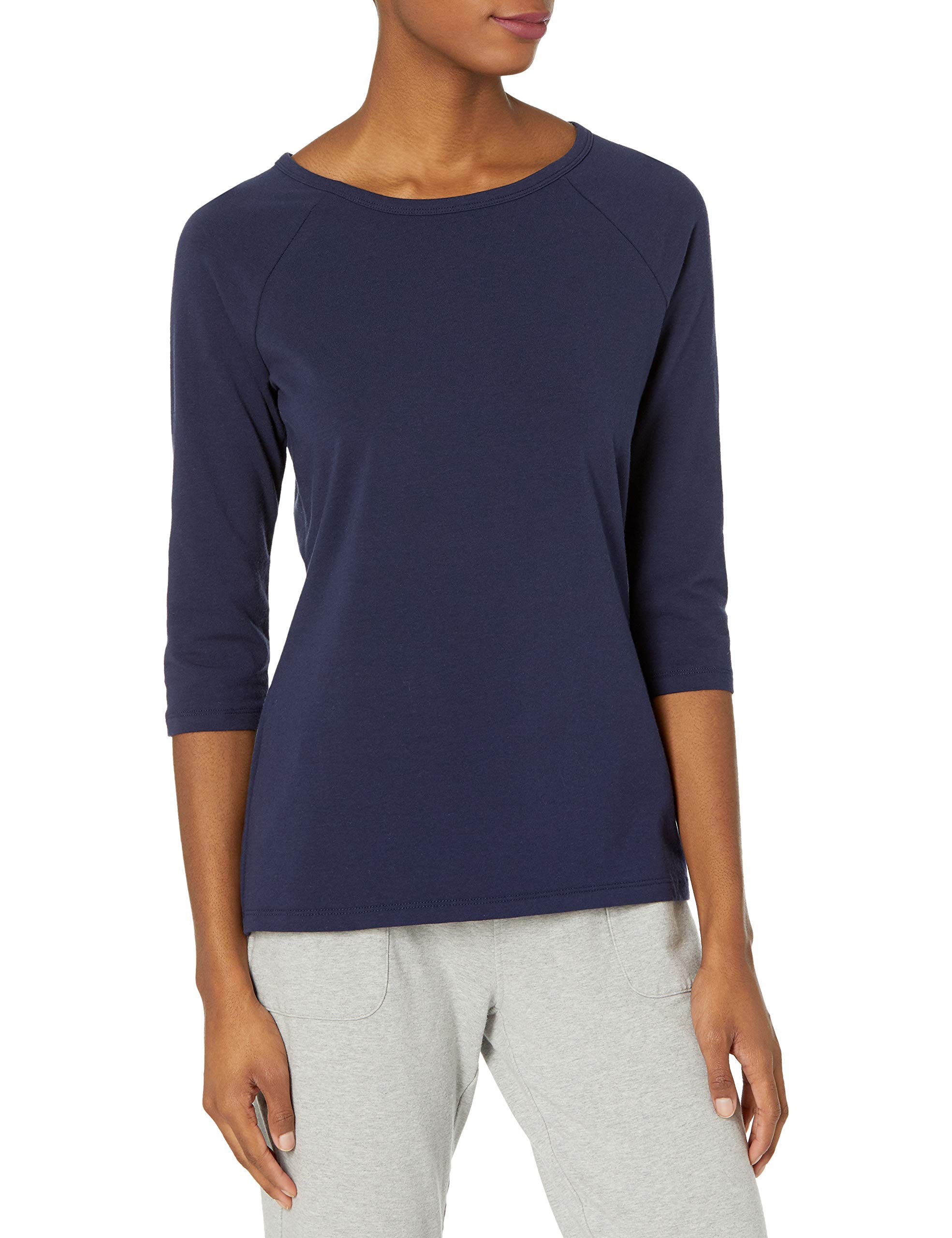 Hanes Women's Stretch Cotton Raglan Sleeve Tee