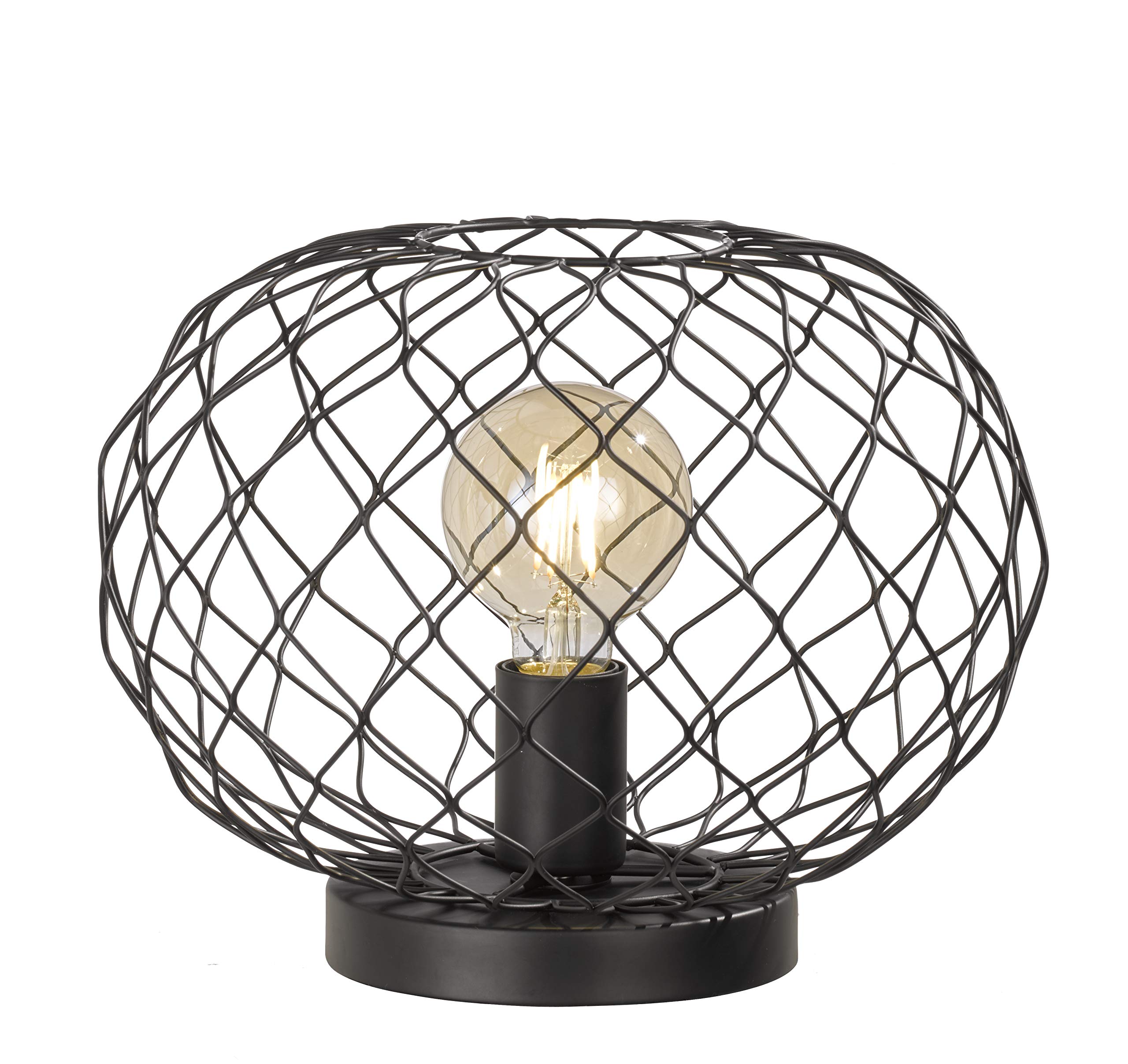 Fischer&Honsel Justin Table Lamp, Metal, 40 W, Black