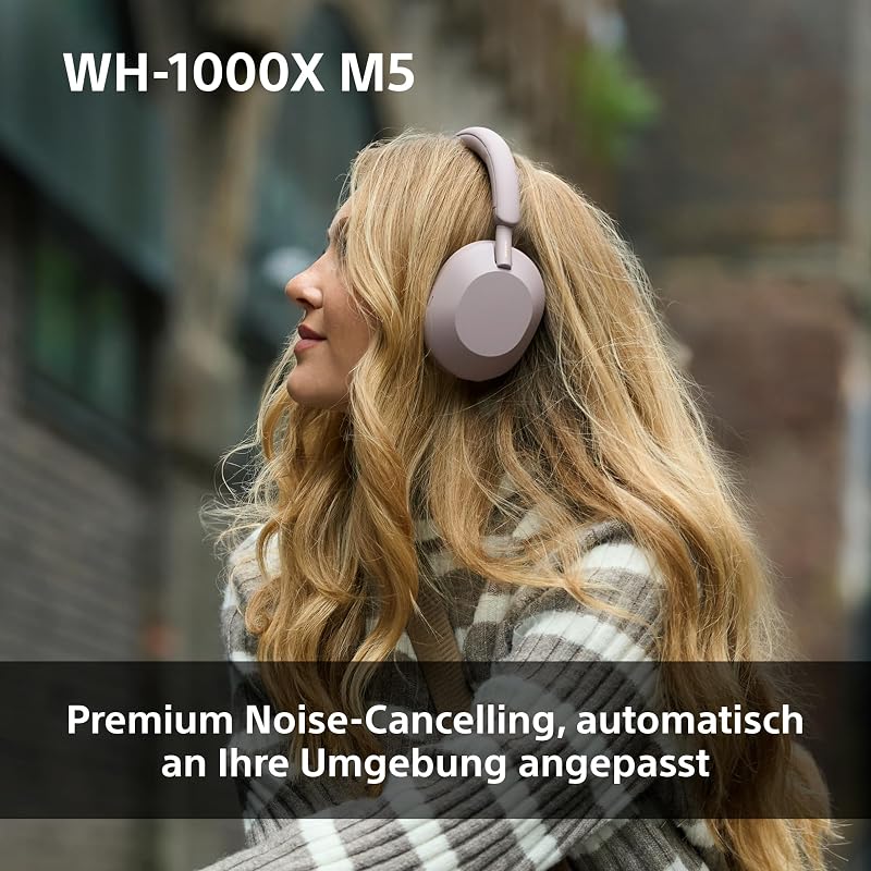 WH-1000XM5 kabellose Bluetooth Noise Cancelling Kopfhörer (30h Akku, Touch Sensor, Headphones Connect App, Schnellladefunktion, optimiert für Amazon Alexa, Headset mit Mikrofon) Silber