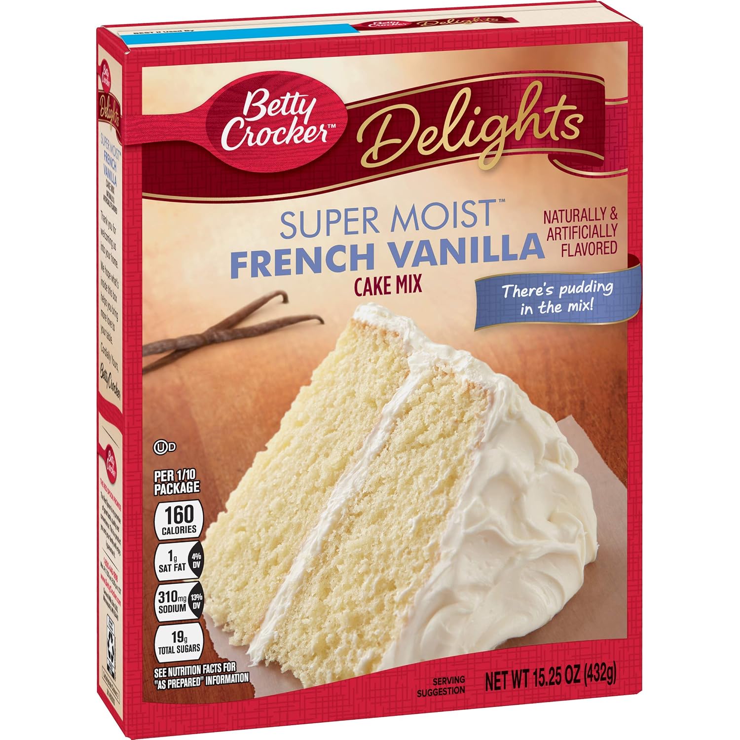 Betty crocker Super moist cake Mix french vanilla (016000409910)