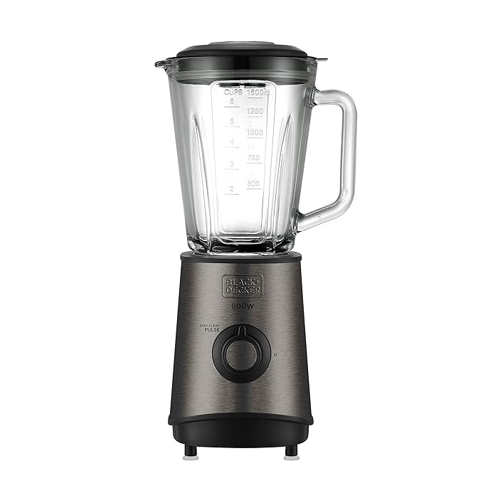 Black + Decker ES9120020B BXJB800E Blender, 800, 1.5 liters, Nero, Acciaio