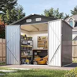 Aoxun 7x5 FT Outdoor Storage Shed Garden Metal Shed