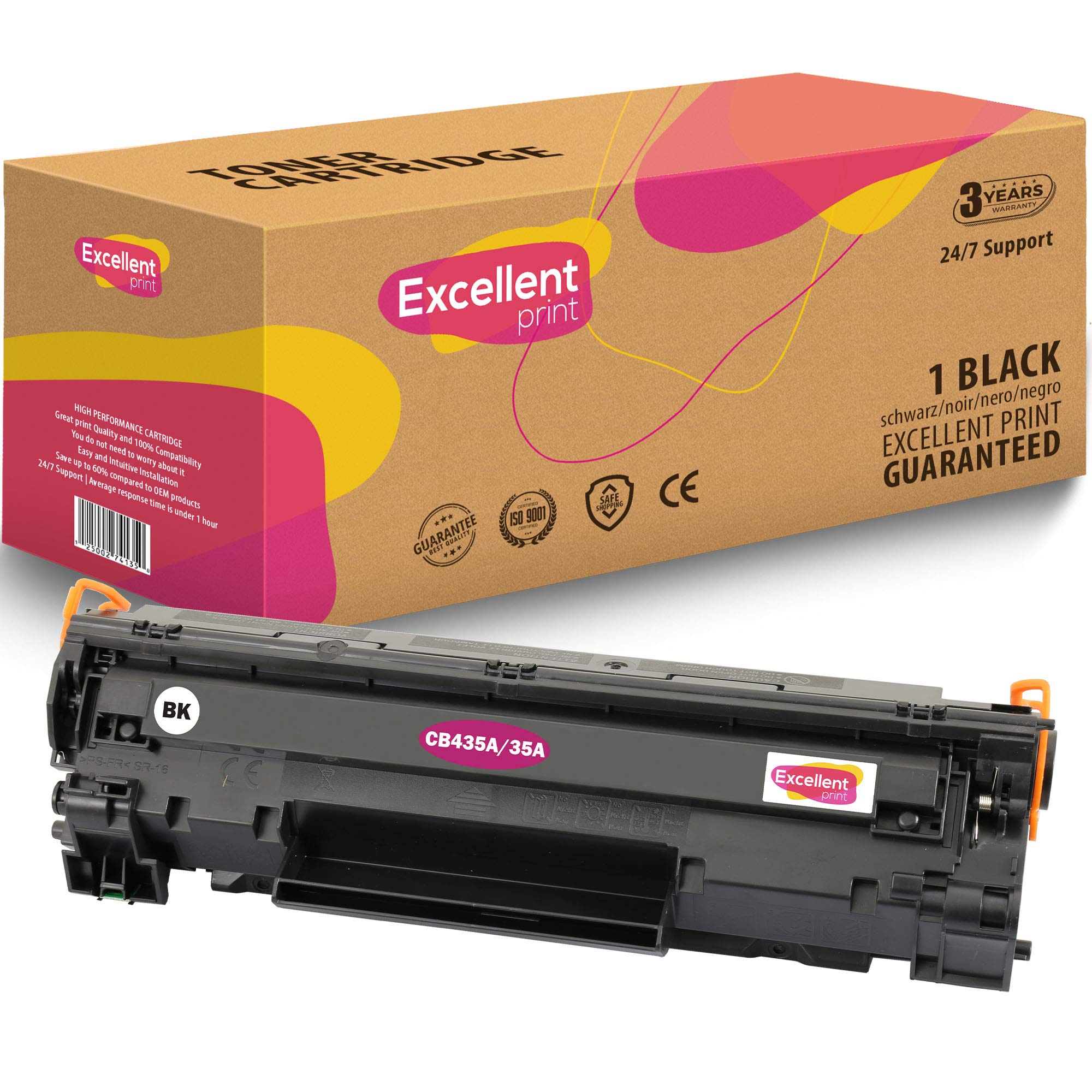 Excellent Print CB435A 35A Compatible Toner cartridge for HP Laserjet P1005 P1006 P1007 Canon LBP-3010